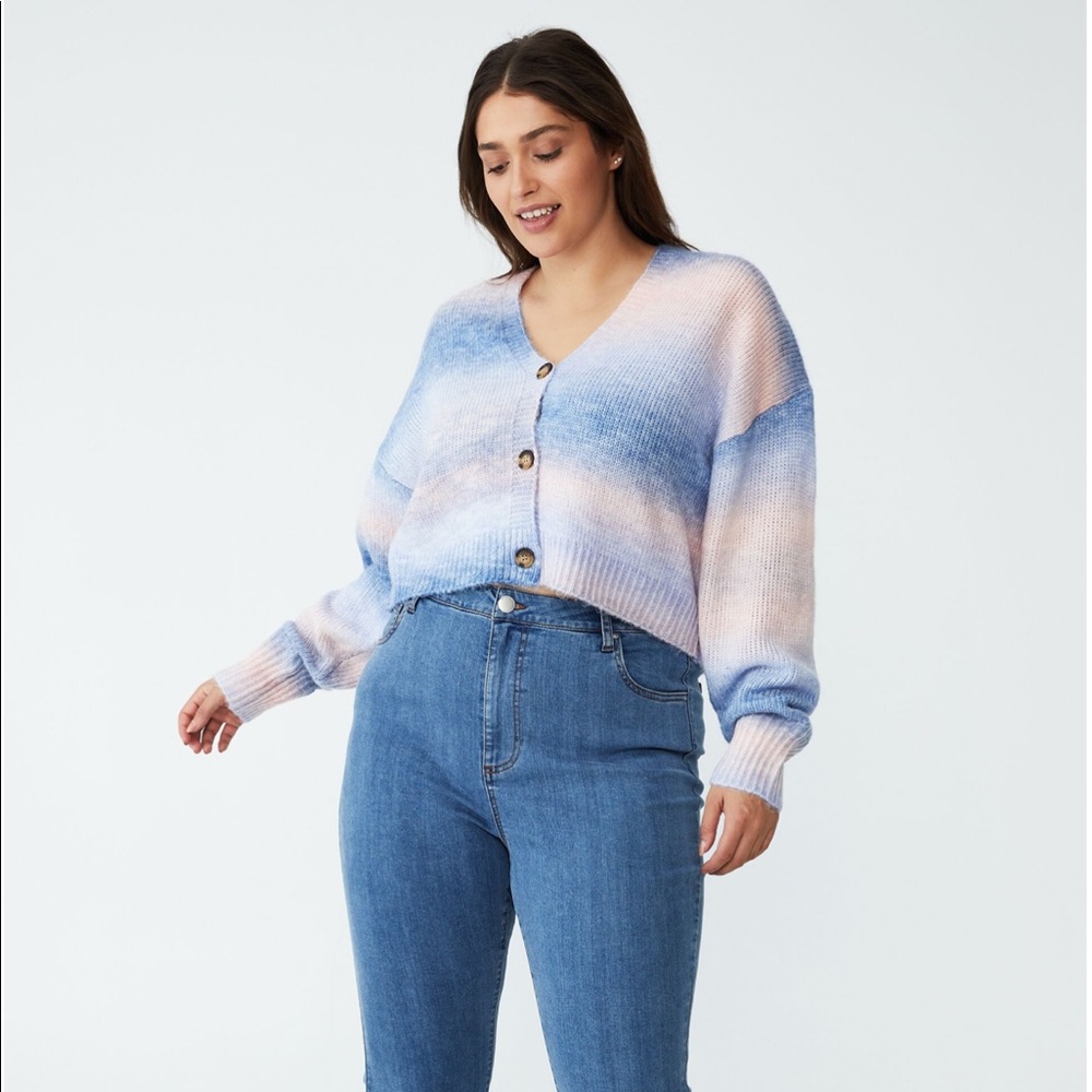 NWT plus size curve ombré cardigan